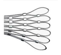 Maglia flessibile personalizzabile del cavo metallico dell'acciaio inossidabile per le gabbie degli animali e le pareti esterne Forte durevole Railing Rope Dimensioni: 2.8x12m 5x12m 5x40ft