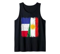 Maglia Francese Kurdistan Half Flag French Kurd Heritage Jersey Canotta