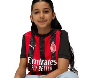 Maglia gara Home AC Milan 25/26 per ragazzi ragazze Prodotto Originale Ufficiale