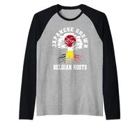 Maglia giapponese cresciuta con radici belghe Giappone Belgio Maglia con Maniche Raglan