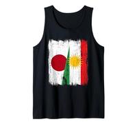 Maglia Giapponese Kurdistan Half Flag Japanese Kurde Heritage Canotta