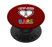 Maglia Giornata delle Malattie Rare 2026 - Indosso Zebra per mio nipote PopSockets PopGrip Adesivo
