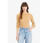 Maglia girocollo a coste Beige / Tan levi > clothing > women