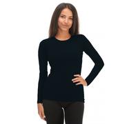JADEA - Camiciola Manica Lunga Donna 4055, Nero, S