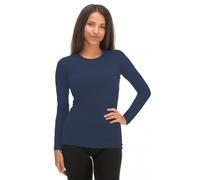 JADEA - Camiciola Manica Lunga Donna 4055, Blu, XS