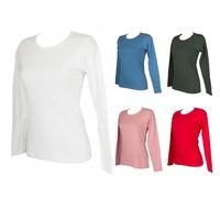 Maglia girocollo donna RAGNO manica lunga in caldo cotone biologico caldo e soff