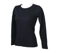 RAGNO Maglia Girocollo Donna Manica Lunga in Caldo Cotone Biologico Caldo e soffice Articolo D274AB BIO ML Giro,078 Blu, S