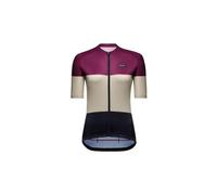 Maglia GOREWEAR Spirit Stripes manica corta lilla beige nero donna - M