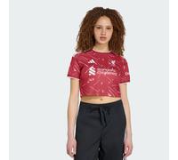 Adidas Liverpool Fc 26/27 Crop Home Woman Short Sleeve T-shirt Rosa M Donna