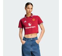 Adidas Manchester United 26/27 Crop Home Woman Short Sleeve T-shirt Rosso 2XS Donna