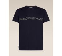 Maglietta da uomo Icebreaker Men Merino 150 Tech Lite SS Tee Mountain Pulse Taglia: XL / Colore: blu scuro