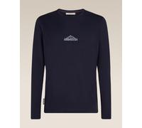 Maglia Icebreaker 150 Tech Lite Road To Cook manica lunga blu navy - M
