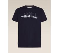 Maglia Icebreaker 150 Tech Lite The Peaks manica corta blu navy - S