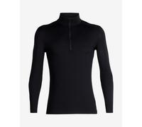 Icebreaker - Maglia termica in lana merino Merino 200 Oasis LS Half Zip manica lunga Nero XXL Uomo