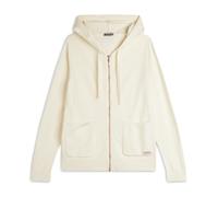 Maglia in tricot con zip e cappuccio lavorato a trecce