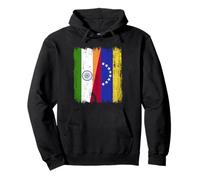 Maglia indiana venezuelana mezza bandiera indiana venezuelana Felpa con Cappuccio