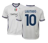 Maglia Inter Lautaro Martinez 10 Bianca Replica Ufficiale Autorizzata Bambino (Taglie-Anni 4 6 8 10 12) Adulto (S M L XL XXL) - 6 Anni