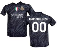 Maglia Inter Portiere Personalizzata Nera Replica Ufficiale Autorizzata Bambino (Taglie-Anni 2 6 8 10 12) Adulto (S M L XL XXL) - 2 Anni