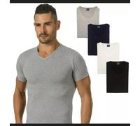 Maglia intima 4 pz UOMO COTONE CALDO SPEEDY GIROCOLLO E COLLO A V