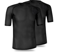 GripGrab Ultralight Mesh Maglia Intima a Maniche Corte, Confezione da 2 Canottiera da Ciclismo, Nero, 2 Pezzi, L Unisex-Adulto