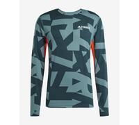 Maglia intima adidas Multi Synthetic manica lunga blu turchese arancione - XS