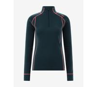 Maglia intima CMP Unlimitech Performance Merino Half Zip manica lunga blu oceano rosa pastello donna - XL