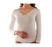 Maglia intima da donna manica lunga lana cotone Liabel 05321 1046 scollo rotondo