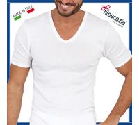 Maglia intima da uomo FILO DI SCOZIA scollo a v manica corta maglietta t-shirt