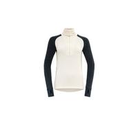 Maglia intima devold expedition merino silk zip blu da donna