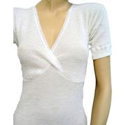 Maglia intima donna a manica corta con forma seno mistolana Gicipi 105 M/M