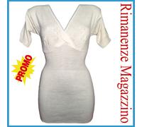 Maglia intima donna lana con forma seno termica invernale manica corta reggiseno