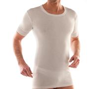 Maglia intima girocollo da uomo mezza manica corta in lana Liabel 05167 33