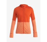 Maglia intima Icebreaker Merino Blend 200 Realfleece Descende Full Zip manica lunga arancio - M