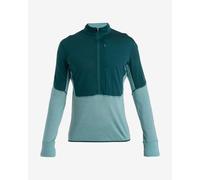 Maglia intima Icebreaker Merino Blend 200 Realfleece Descende manica lunga verde scuro celeste - XL