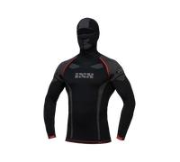 IXS 365 Camicia funzionale con cappuccio, nero-grigio, taglia 3XL 4XL