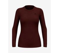 Maglia intima Odlo Natural Merino 200 Crew Neck manica lunga rosso scuro donna - L