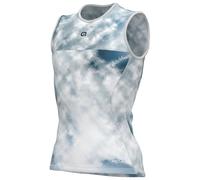 Maglia intima smanicata ciclismo Atmosfera blu/bianco XL