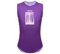 Santini Liege Bastogne Sleeveless Base Layer Viola M Uomo Print