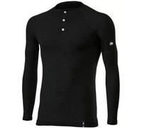 Maglia Intima Tecnica Termica Con Bottoni Sixs SERAFINO-MERINOS Wool Black L-XL