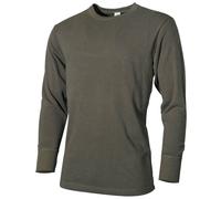 MAGLIA INTIMA TERMICA MILITARE TEDESCA BY MFH IN CALDO COTONE DI COLORE VERDE