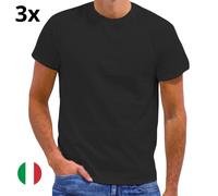 Kappa intimo k1305 t-shirt uomo manica corta girocollo tg.XXL nero 100% cotone pettinato cfz. 1 pz.