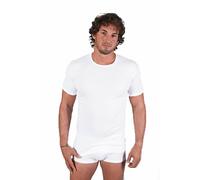 Maglia intima uomo girocollo mezza manica cotone microcostina invisibile,Fdb56