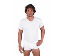 Maglia intima uomo scollo a V mezza manica cotone microcostina invisibile.Fdb56V