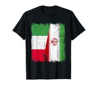 Maglia Iran Italia Iran Mezza Bandiera Italiana Maglietta