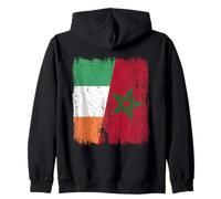 Maglia Irlanda Marocco Half Flag Irish Maroccan Heritage Jersey Felpa con Cappuccio