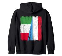 Maglia Italia Lussemburgo Mezza Bandiera Italiana Lussemburghese Felpa con Cappuccio