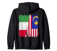Maglia Italia Malesia Half Flag Italian Malaysian Heritage Jersey Felpa con Cappuccio