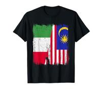 Maglia Italia Malesia Half Flag Italian Malaysian Heritage Jersey Maglietta