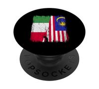 Maglia Italia Malesia Half Flag Italian Malaysian Heritage Jersey PopSockets PopGrip Adesivo