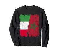 Maglia Italia Marocco Half Flag Italian Maroccan Heritage Jersey Felpa